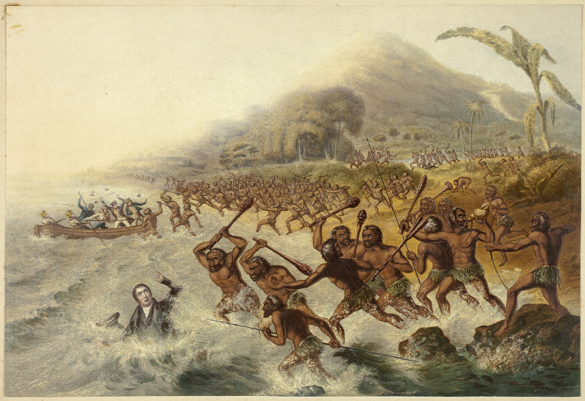 The Massacre of the Lamented Missionary the Rev. J. Williams and Mr. Harris
