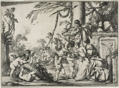 The Holy Family with Putti