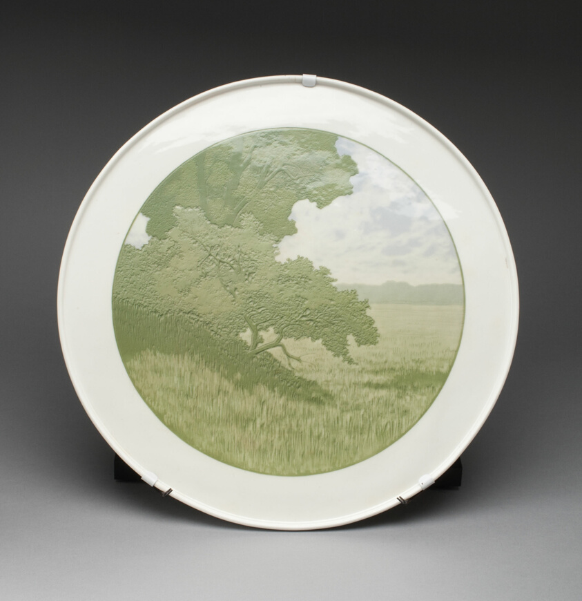 Plaque with Landscape Decoration