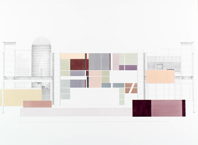 Collage Study for the Steel and Glass House, Chicago, Illinois