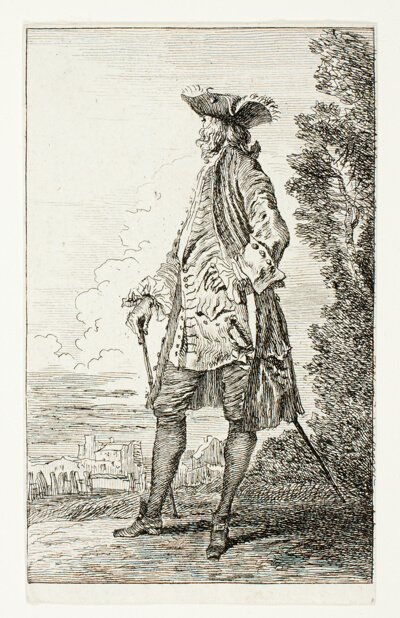 Standing Man with a Hat, Facing Left, from Figures de Modes