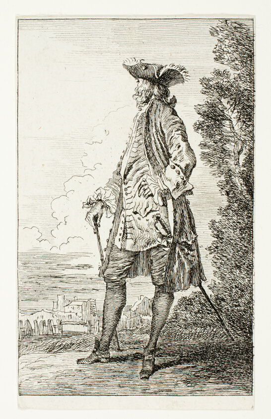 Standing Man with a Hat, Facing Left, from Figures de Modes