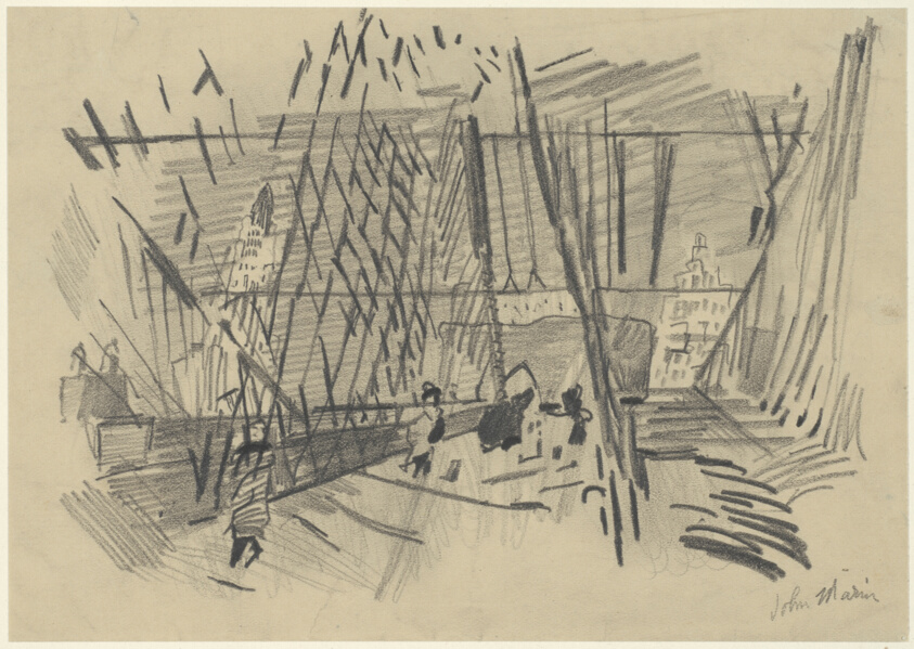 Pedestrians on Brooklyn Bridge