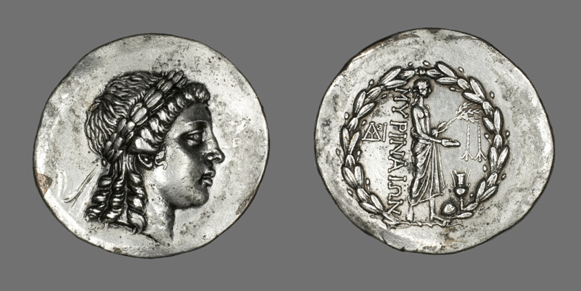 Tetradrachm (Coin) Depicting the God Apollo Gryneios
