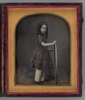 Untitled (Portrait of Girl Holding Stick and Hoop)