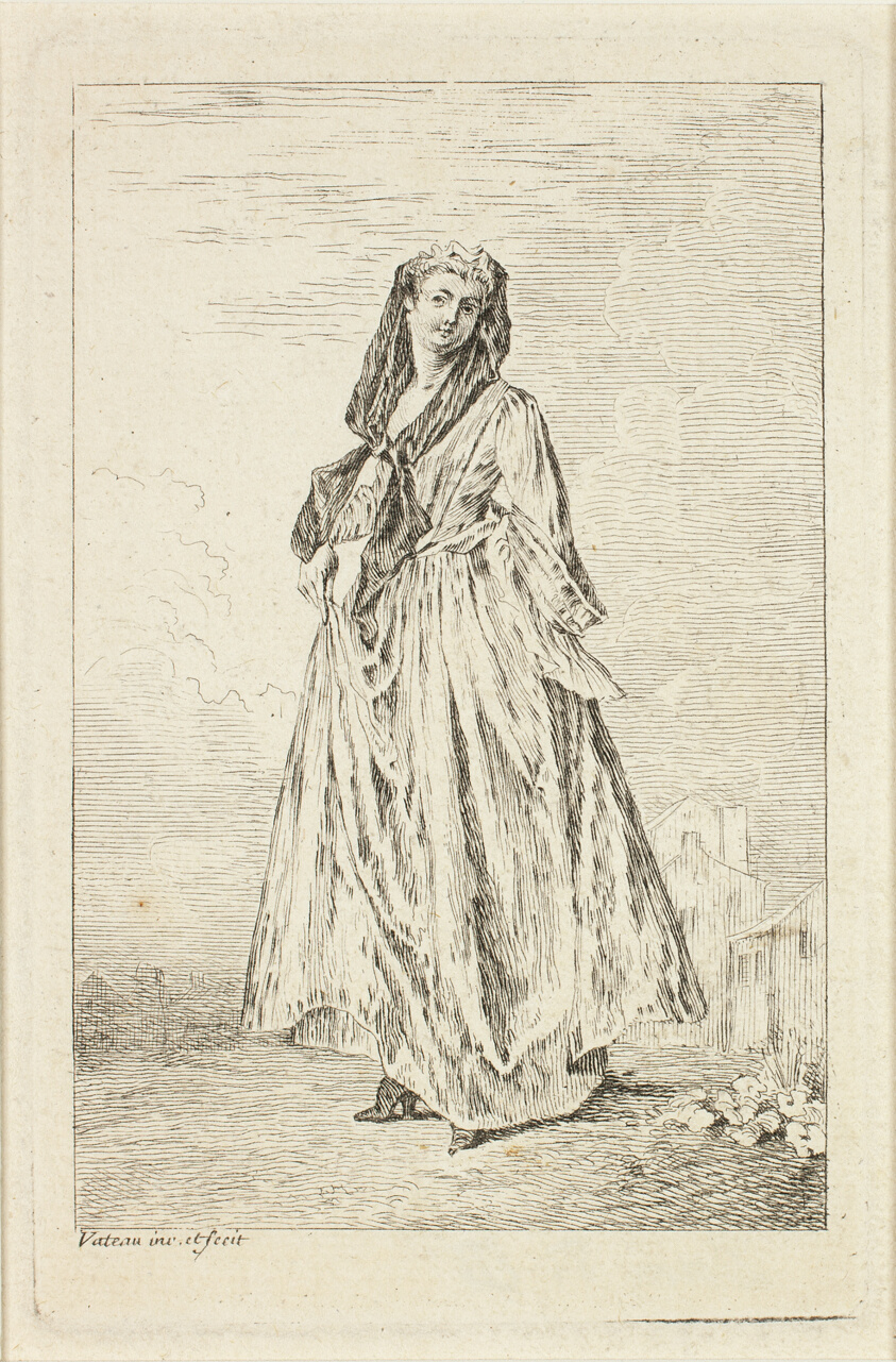 Walking Woman Holding her Skirt, from Figures de modes