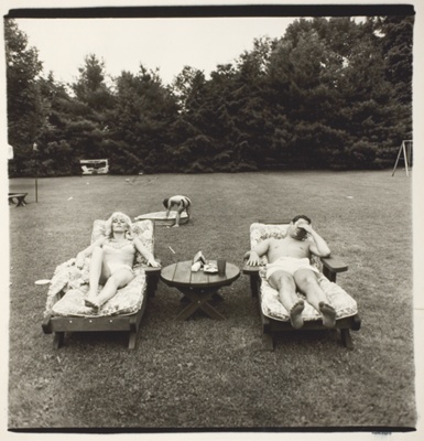 A Family On Their Lawn One Sunday in Westchester, New York