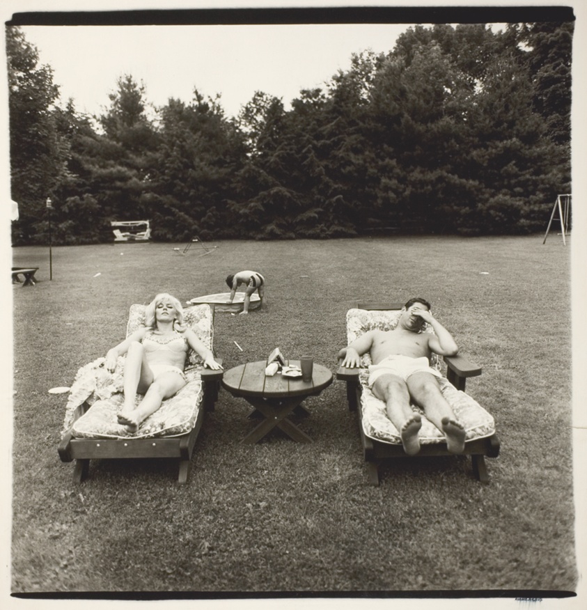 A Family On Their Lawn One Sunday in Westchester, New York