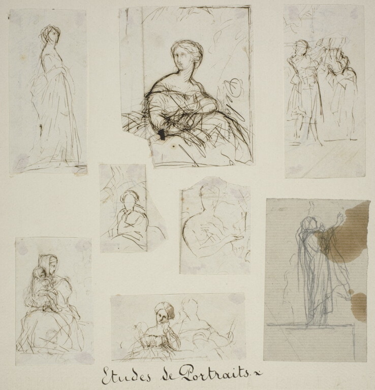 Group of Portrait and Compositional Studies