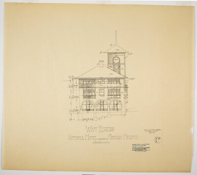 Victoria Hotel, Chicago Heights, Illinois, West Elevation