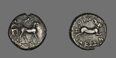 Tetradrachm (Coin) Depicting a Biga of Mules