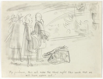 "My goodness, this will make the third night this week that we will have eaten out."