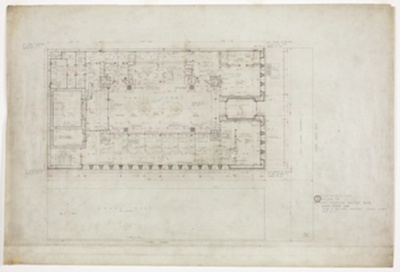 Peoples Savings Bank, Cedar Rapids, Iowa, Main Floor Plan