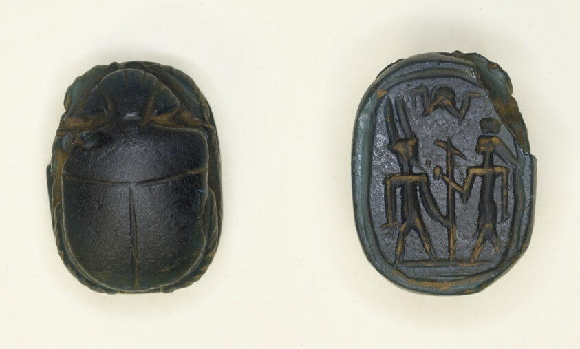 Scarab: Two Standing Deities