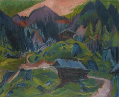 Kummeralp Mountain and Two Sheds