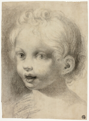 Child's Head (Recto) Nude Male Figure (Verso)