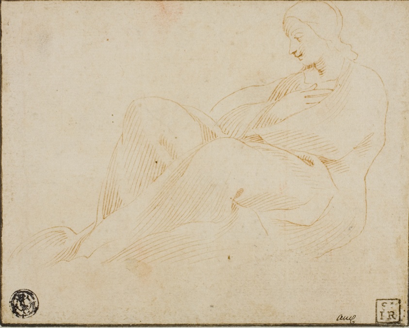 Seated Draped Woman in Profile