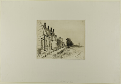 Houses Along the Canal, from Cahier de six eaux-fortes, vues de Hollande