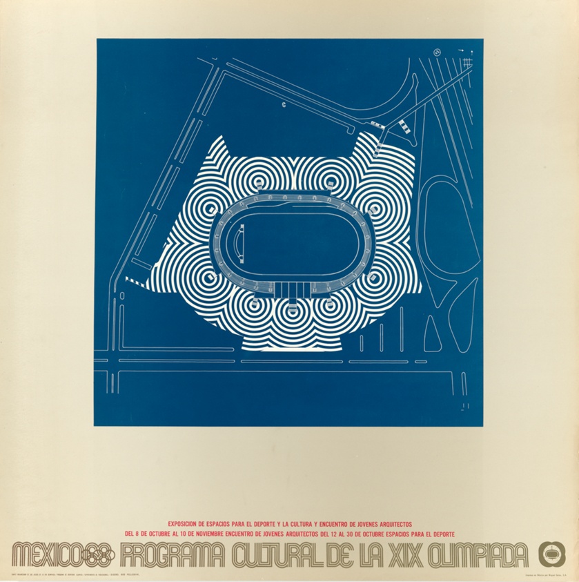 Mexico CIty Cultural Olympics Stadium Poster