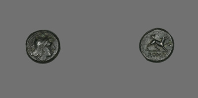 Half-Litra (Coin) Depicting the Goddess Roma