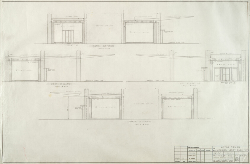 Astor Tower: Lobby Level Elevations