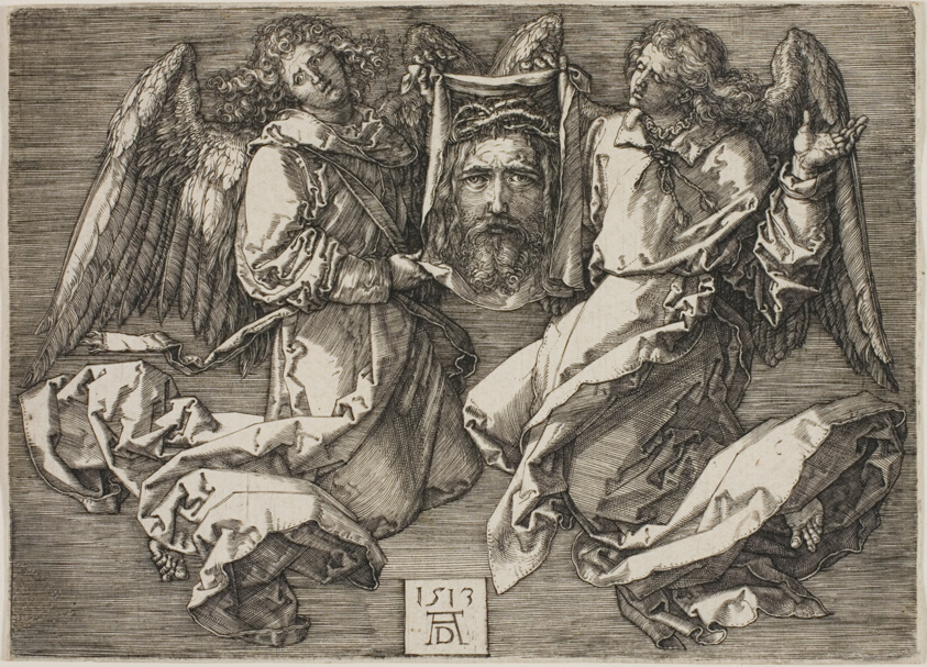 Sudarium Displayed by Two Angels
