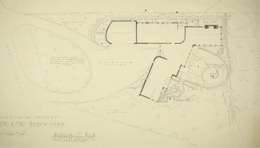 Mr. and Mrs. Bederman House, Highland Park, Illinois, Landscape Plan