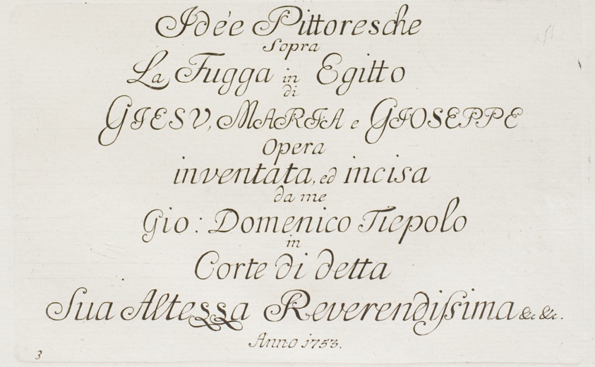 Title Page to The Flight into Egypt