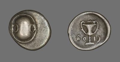 Hemidrachm (Coin) Depicting a Boeotian Shield