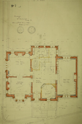 William Borden Residence, Chicago, Illinois, First Floor Plan