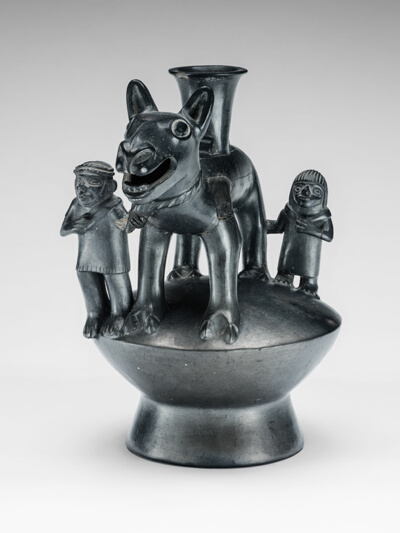 Vessel in the Form of a Llama and Attendant Figures