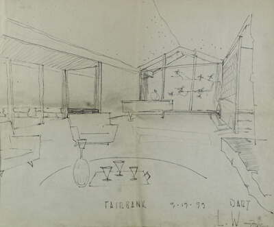 Livingston Fairbank Jr., Lake Forest, Illinois, Interior Perspectives