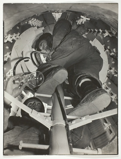 Workman on Top of Thomas Alva Edison's Tower, Menlo Park, NJ