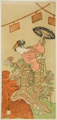 The Actor Iwai Hanshiro IV as Otatsu-gitsune in the Play Nue no Mori Ichiyo no Mato, Performed at the Nakamura Theater in the Eleventh Month, 1770