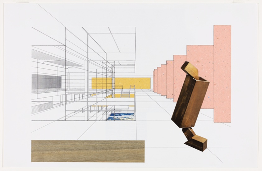 Arts Club of Chicago Proposal, Interior Perspective Collage