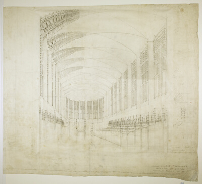 Newman College Chapel, University of Melbourne, Australia, Interior Perspective