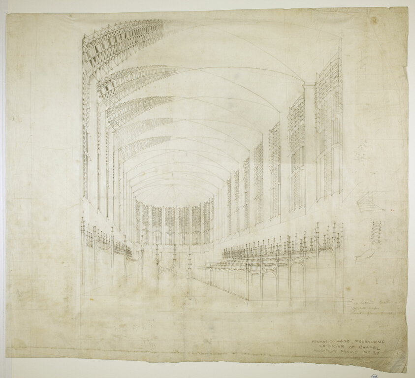 Newman College Chapel, University of Melbourne, Australia, Interior Perspective