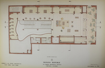 Banana Republic Building, Chicago, Illinois, Second Floor Plan