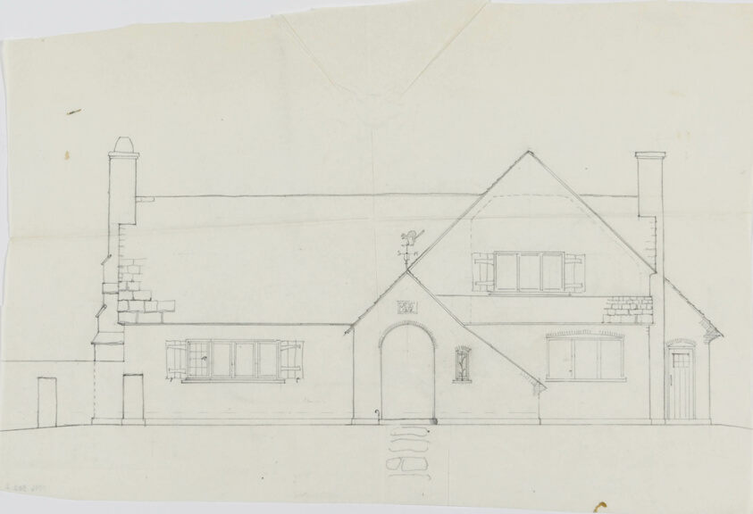 R.L. Cottage Design, Plan and Elevation