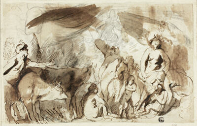 Study for the Sine Baccho et Cerere Friget Venus (recto); Family of Darius before Alexander (verso)