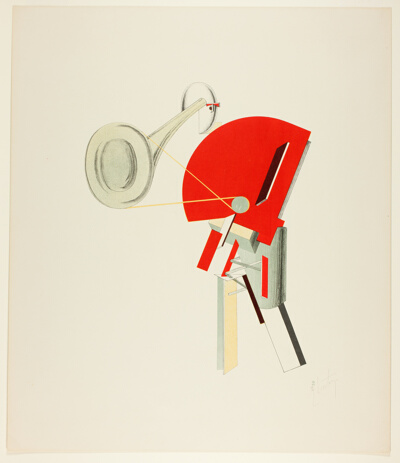 Announcer, plate two from Figurines: The Three-Dimensional Design of the Electro-Mechanical Show: "Victory over the Sun"