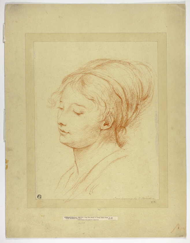 Girl's Head in Three-Quarter View