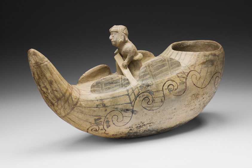 Vessel in the Form of a Fisherman in a Reed Boat