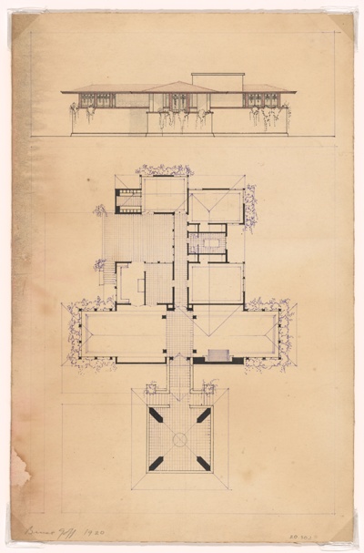 House Study, Plan and Elevation