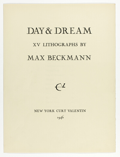 Title Page, from Day and Dream