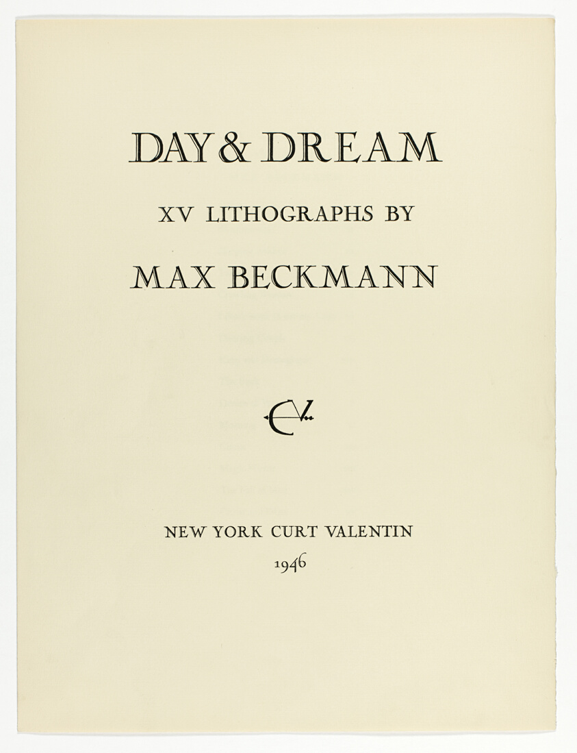Title Page, from Day and Dream