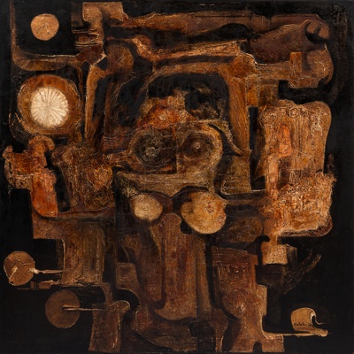 Male-Female Figure and the Pomegranate