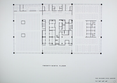 Chicago Civic Center, Chicago, Illinois, Twenty Ninth Floor Plan