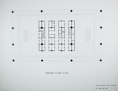 Chicago Civic Center, Chicago, Illinois, Ground Floor Plan