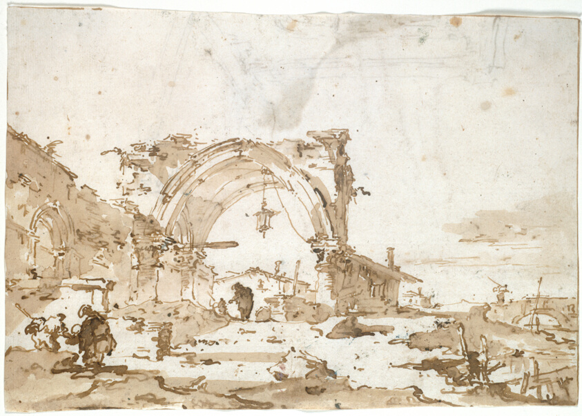 A Capriccio with a Ruined Gothic Arch